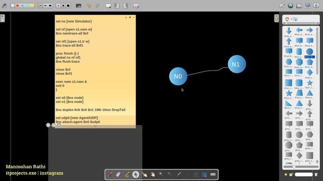 Experiment No. 5 - Simple network topology with ns2 and nam | Network Lab| SE-IT | B.Tech | MU смотреть онлайн