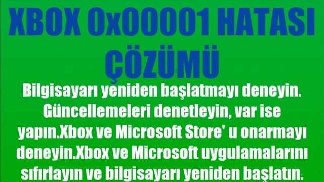 XBOX 0x00001 Hatası Çözümü смотреть онлайн