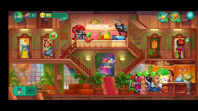 Grand Hotel Mania - Golden Apple - Hard level Purple colors - Level 25 Game play. смотреть онлайн
