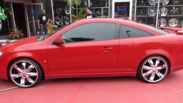 HILLYARD RIM LIONS 2009 PONTIAC G5 GT RIDING ON 20 INCH CHROME WHEELS & TIRES смотреть онлайн