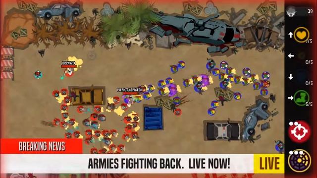 Zombie PvP game on iPad смотреть онлайн