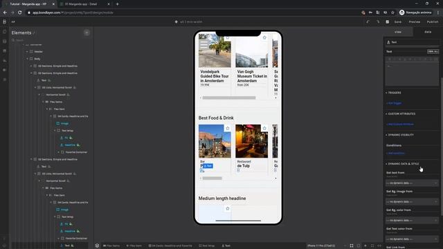 7. Flex Layouts, Data Binding and Dynamic Content - City Guide App Tutorial смотреть онлайн