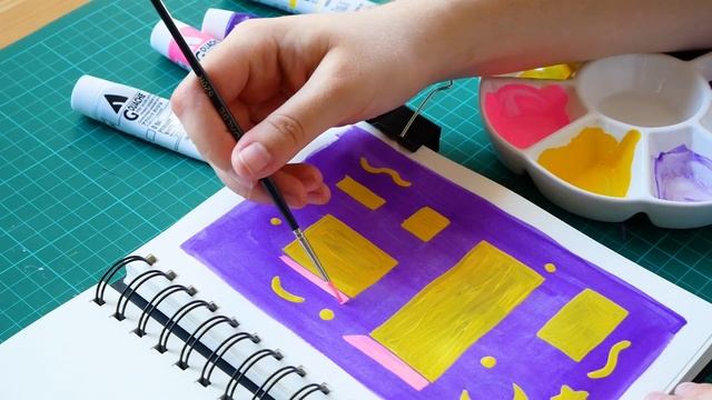 Paint with me ✧ Magical Space Windows | Holbein Acryla Gouache смотреть онлайн