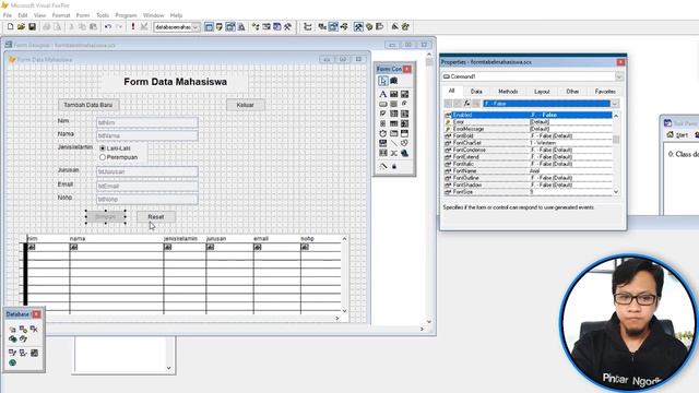 Membuat Form dan Menyimpan Data di Tabel dengan Microsoft Visual FoxPro 9 - #3 Pemrograman FoxPro смотреть онлайн