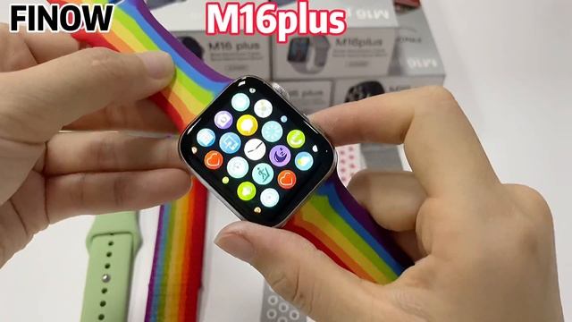 Finow M16 plus Smartwatch Replace with original apple watch 44mm strap, iwatch series 6 strap nice смотреть онлайн