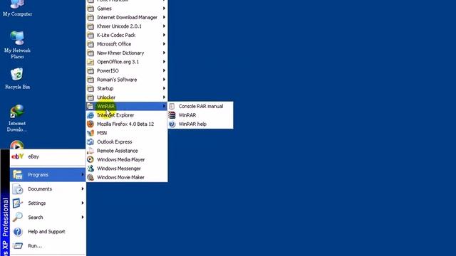 Window XP Tutorial How to Open, Close Standard Menu смотреть онлайн