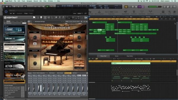 Orchestral Piano -  Logic Pro X,  NI Komplete 10 Ultimate,  Essential Strings Peter Siedlaczek