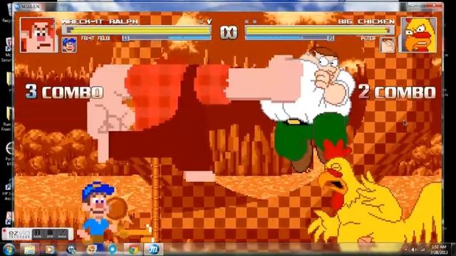 MUGEN wreck it ralph and fix it felix vs peter griffin and the giant chicken смотреть онлайн