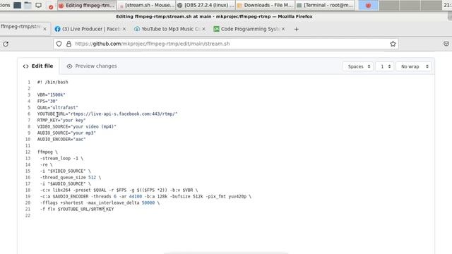 FFMPEG - RTMP Live Stream Youtube Facebook And Other Step by step on terminal vps смотреть онлайн