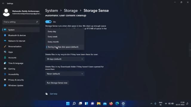 How To Enable Storage Sense On Windows 11 | In Telugu | DAT