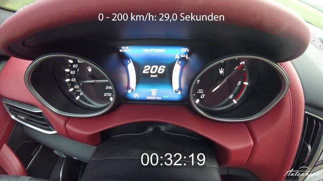 Maserati Levante Diesel (275 PS): Beschleunigung 0 - 210+ km/h - Autophorie смотреть онлайн