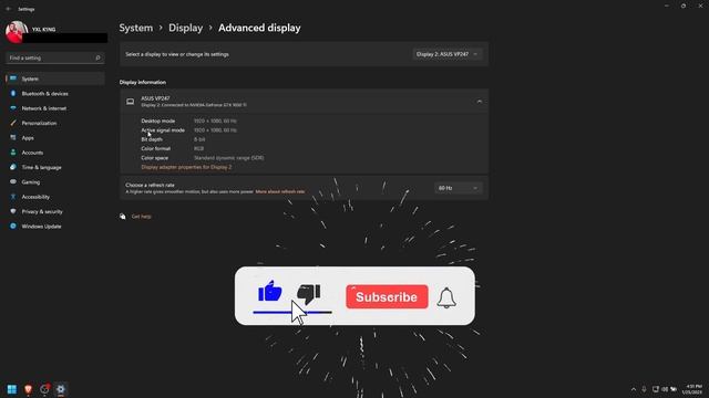 How to change your Monitors Refresh Rate on windows 10/11 смотреть онлайн