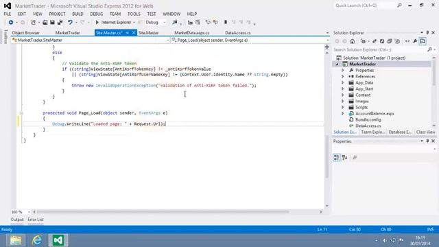 ASP.NET 4.5 Expert Skills Lesson 6-8: Use System.Diagnostics to write Debug messages смотреть онлайн