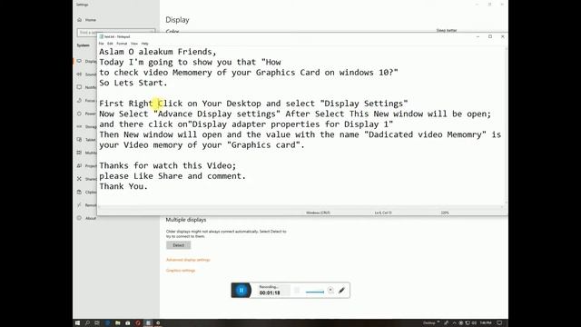 How to check graphics card memory in Windows 10 смотреть онлайн
