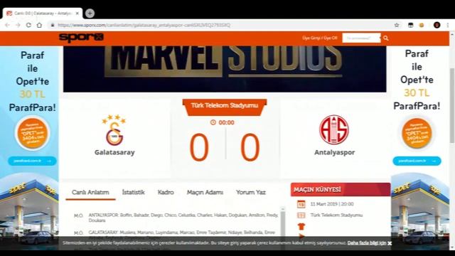 Galatasaray Antalyaspor Maçı Canlı izle 11.03.2019 смотреть онлайн