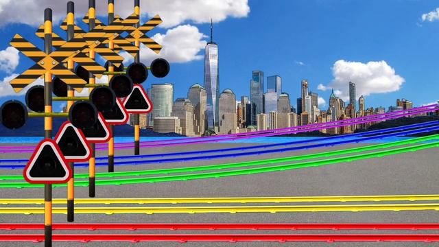 Palang pintu kereta api Full color sign and train 😂【踏切アニメ】FUMIKIRI 踏切 Railroad crossing sign train смотреть онлайн
