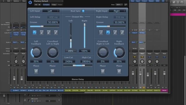 Logic Pro X - #73 - Mixing (part15): Stereo Delay Plug-in смотреть онлайн