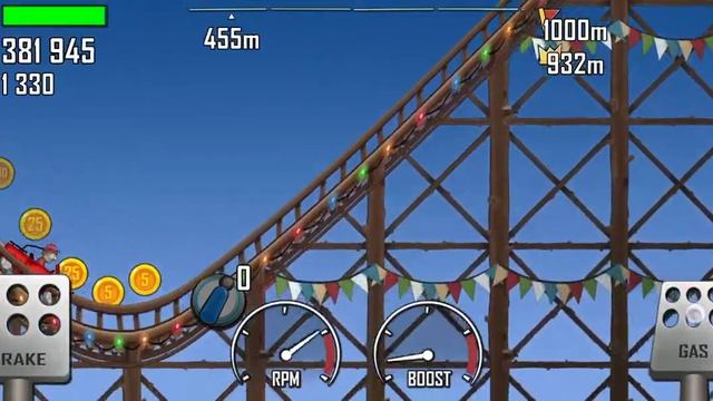Hill Climb Racing - Gameplay part 13 - unlock ROLLER COASTER (iOS, Android) смотреть онлайн