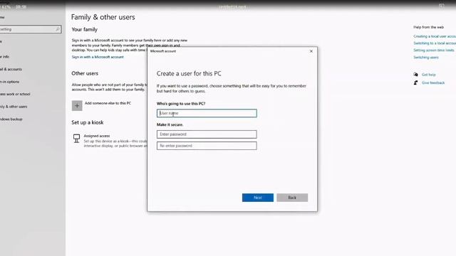 How to Create a New User Account on Windows 10 смотреть онлайн