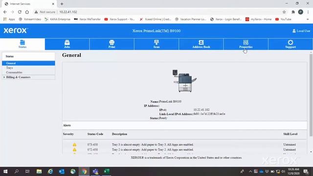 Xerox PrimeLink B9100 Series GP2 Software Download using CentreWare EWS