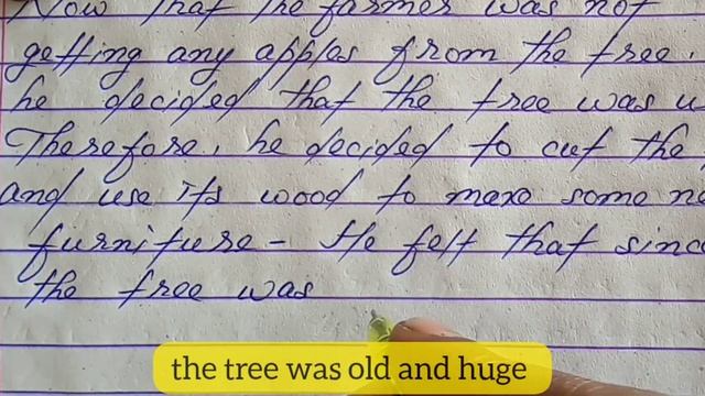 Apple Tree and the Farmer | Moral Story | In English handwriting | simple English writing practice смотреть онлайн