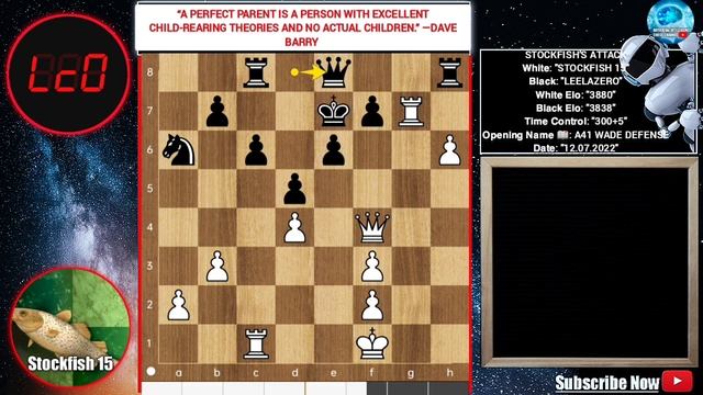 4000 Elo Rating Performance Knight Sacrifice of Stockfish 15 !! Stockfish 15 vs Leelazero смотреть онлайн
