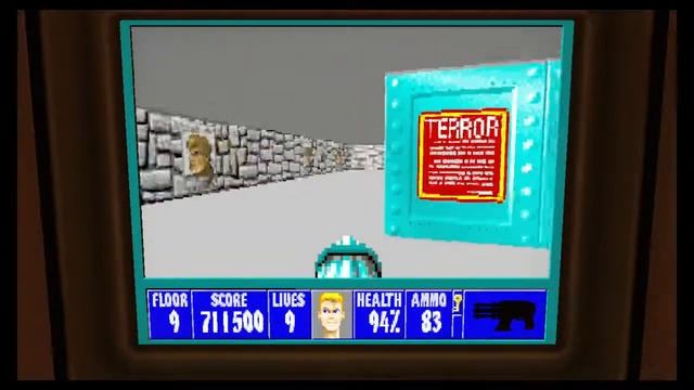 Wolfenstein 3D Episode 3 Floor 9 Boss Terror-Billy смотреть онлайн