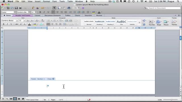 Advanced Page Numbers in Word Mac 2011 2015 смотреть онлайн