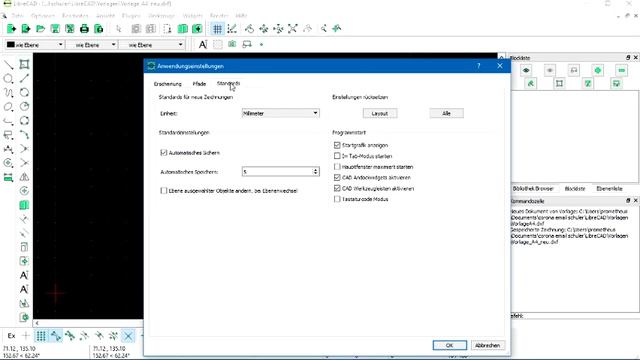 Einstellungen LibreCAD смотреть онлайн