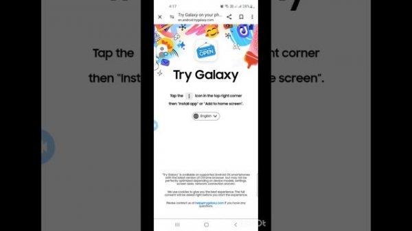 how to use try galaxy on your android/ios