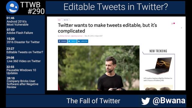 Tech Talk with Bwana 290 - The Fall of Twitter смотреть онлайн