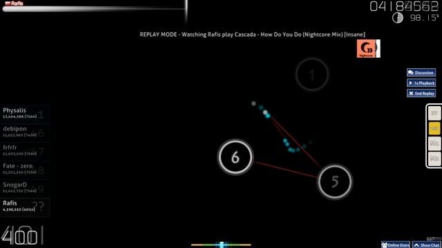 Cascada - How Do You Do (Nightcore Mix) [Insane] (osu!) HD NC FC смотреть онлайн