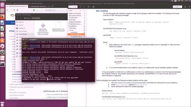 Installation of SoftConsole in Ubuntu смотреть онлайн