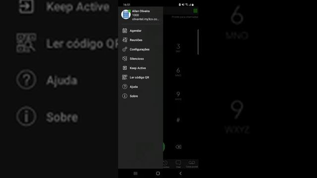 Mudando de Usuário Ramal no Celular PABX Virtual 3CX Phone смотреть онлайн