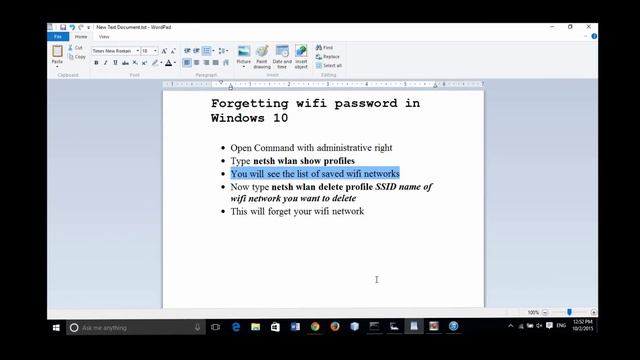 Forgetting WiFi Password in Windows10 смотреть онлайн