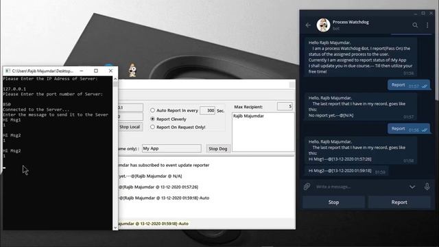Monitor activity of any program remotely(Process Watchdog Bot Using Telegram) смотреть онлайн