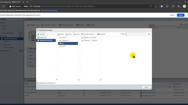 How To ISO file upload VMware ESXI-7 смотреть онлайн
