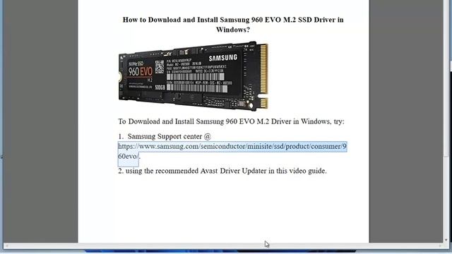 Download & Install Samsung 960 EVO M.2 SSD Driver in Windows смотреть онлайн