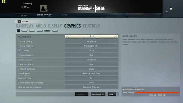 Rainbow Six Siege Beta Benchmark on GTX 660 Ti (1080p 60fps) смотреть онлайн