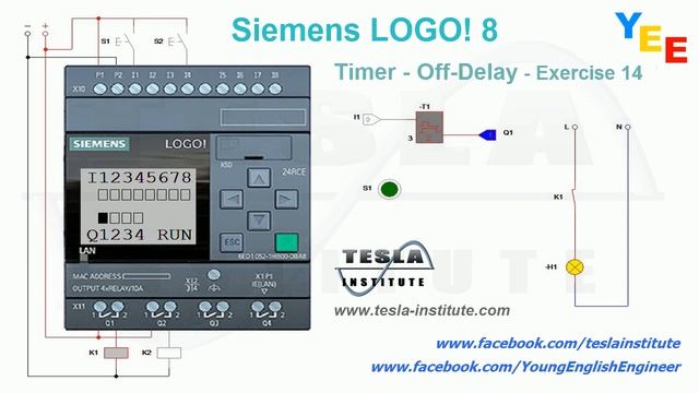Siemens LOGO! 8 - Exercise 14 Timer - Off-Delay смотреть онлайн