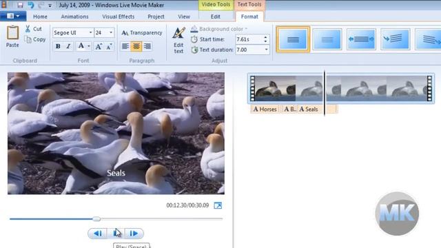 Windows Live Movie Maker: Create more caption text to a movie смотреть онлайн