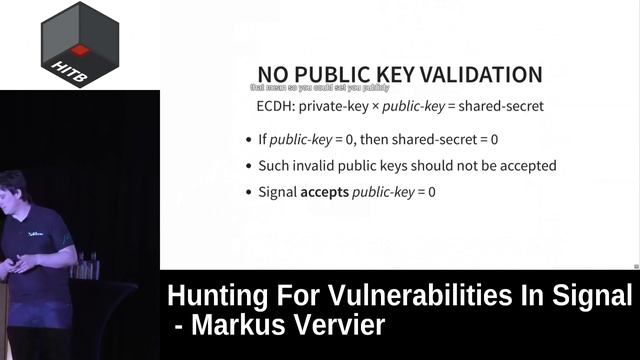 D2T1 Hunting For Vulnerabilities In Signal Markus Vervier смотреть онлайн
