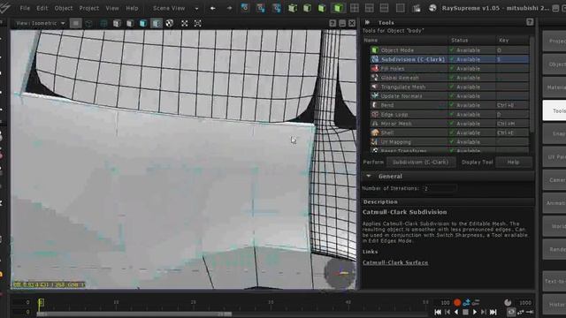 Modeling a car in RaySupreme 3D - Part 4 Working on the Sides 1 смотреть онлайн