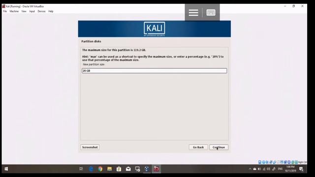 Install Kali Linux 2019.3 in Windows 10 VM Box | Part 1 смотреть онлайн