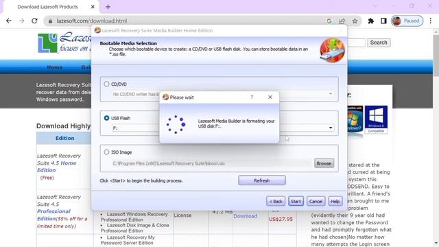 How to create Lazesoft Bootable flash drive for any windows to password reset смотреть онлайн