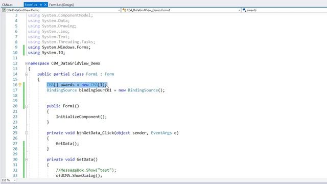 C#/Xamarin Cohort 15G - DataGridViews (PROJECT: CMA Awards) смотреть онлайн