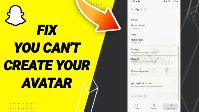 How To Fix You Can't Create Your Avatar On Snapchat App 2024 смотреть онлайн