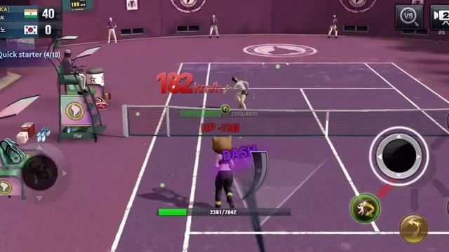 Ultimate Tennis - Scarlett Solo Vs Korean Player.