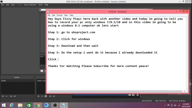 How to record your PC Windows 7/8/10 (OBS) смотреть онлайн