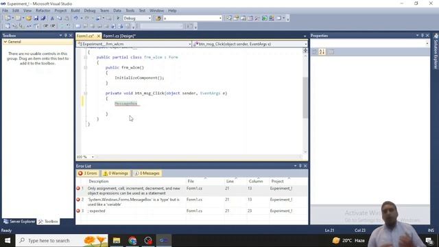 Day---3: Add Controls to Windows Form Application with C# (Button, Textbox, Label) and Editing Code смотреть онлайн